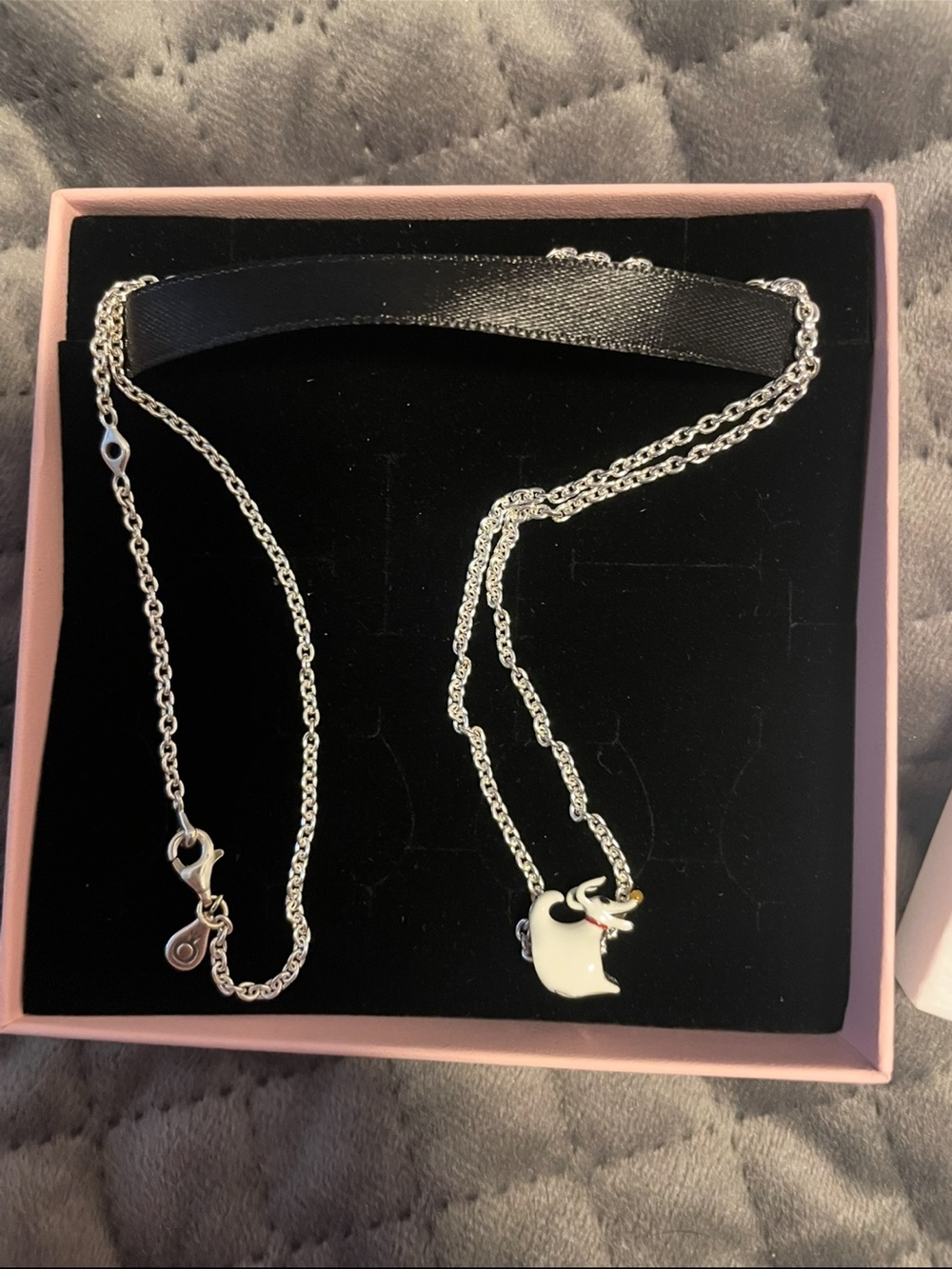 NEW Pandora Silver Necklace with Zero Charm